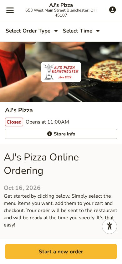A real restaurant website we built on a phone